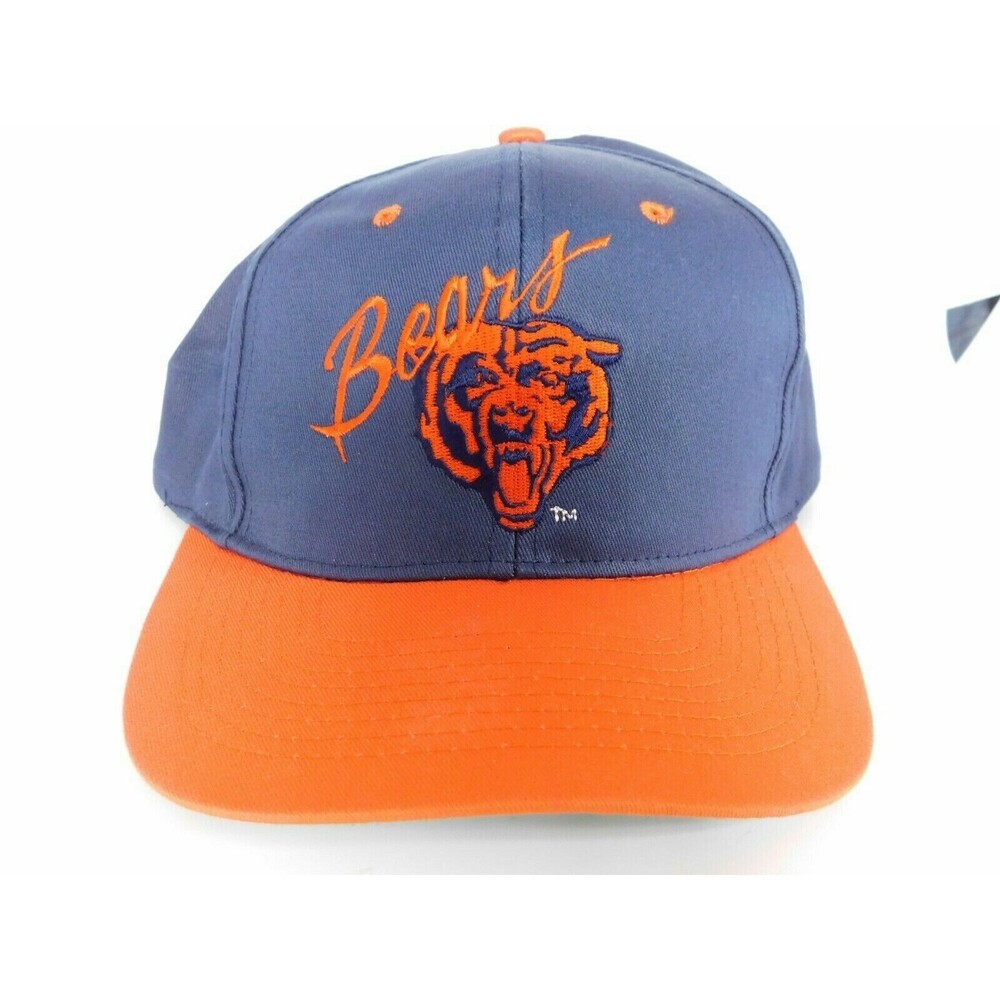 Chicago Bears Hat Team NFL Snapback Script & Logo 1990's NOS